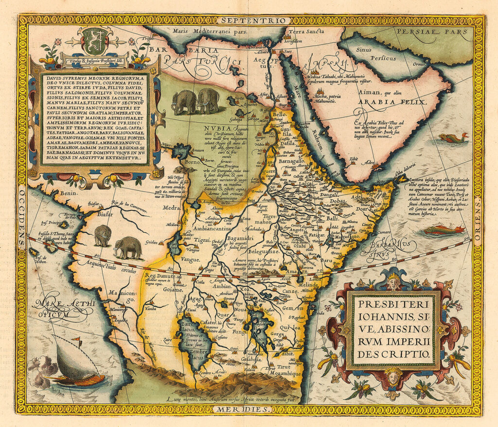 Map of Ethiopia in 1574 A.D